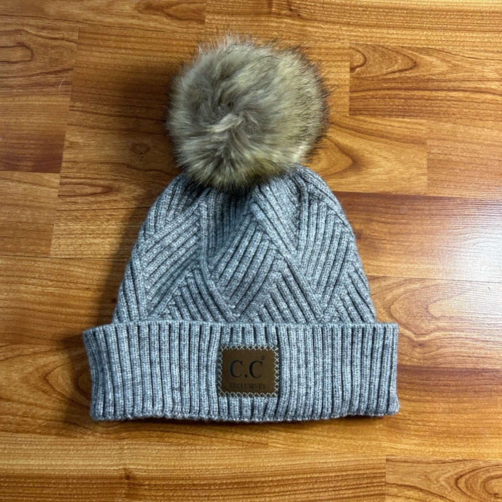 Grey CC Beanie